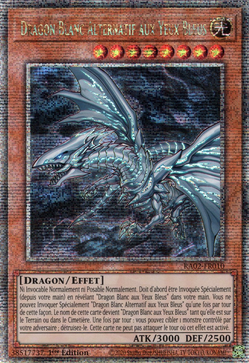 Ra Fr Dragon Blanc Alternatif Aux Yeux Bleus Yu Gi Oh