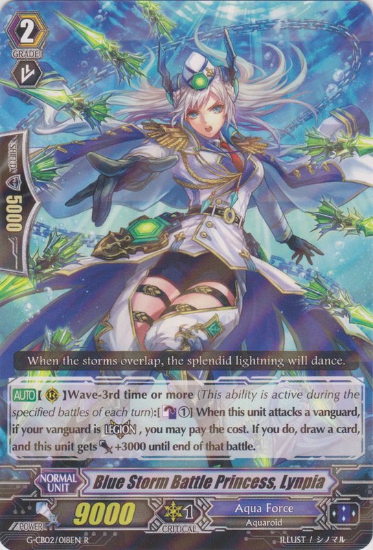 G-CB02/018EN Blue Storm Battle Princess, Lynpia Rare (R)