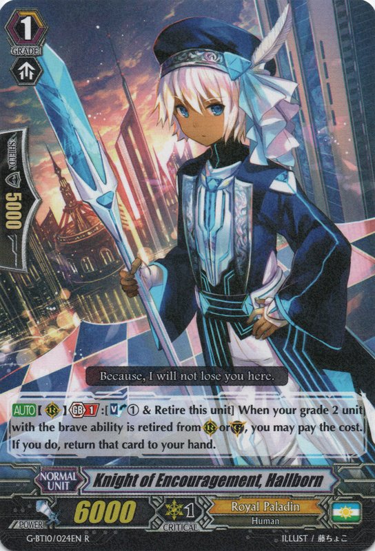 G-BT10/024EN Knight of Encouragement, Hallborn Rare (R)