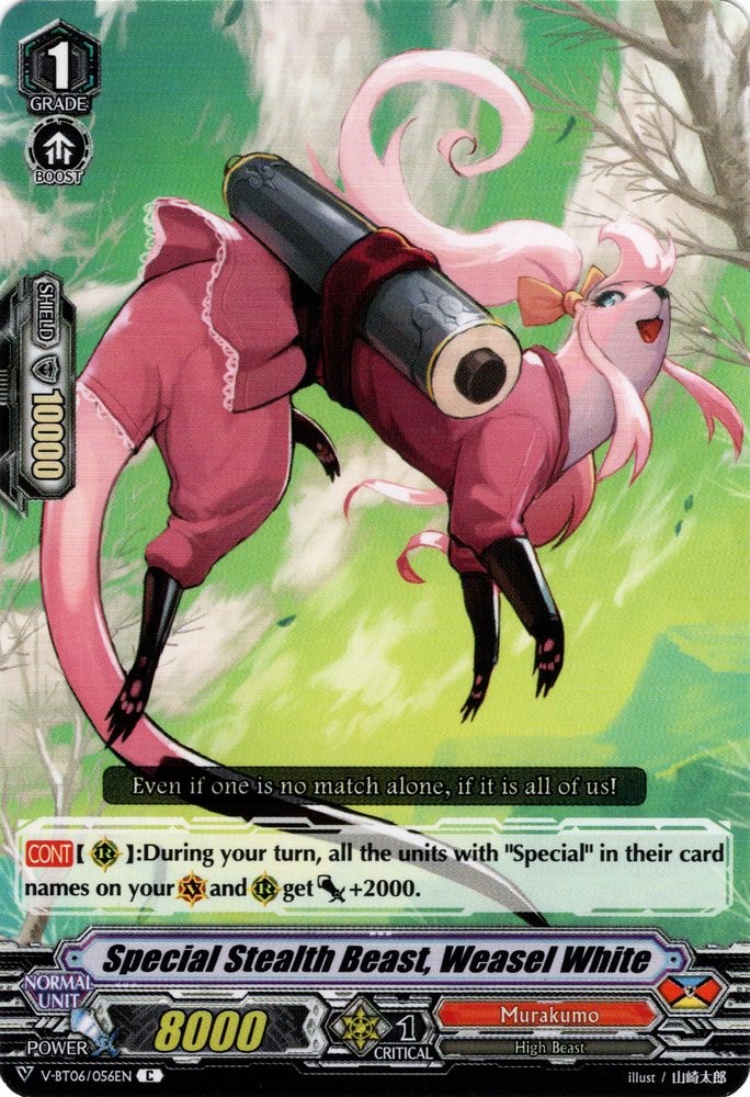 V-BT06/056EN Special Stealth Beast, Weasel White Common (C)