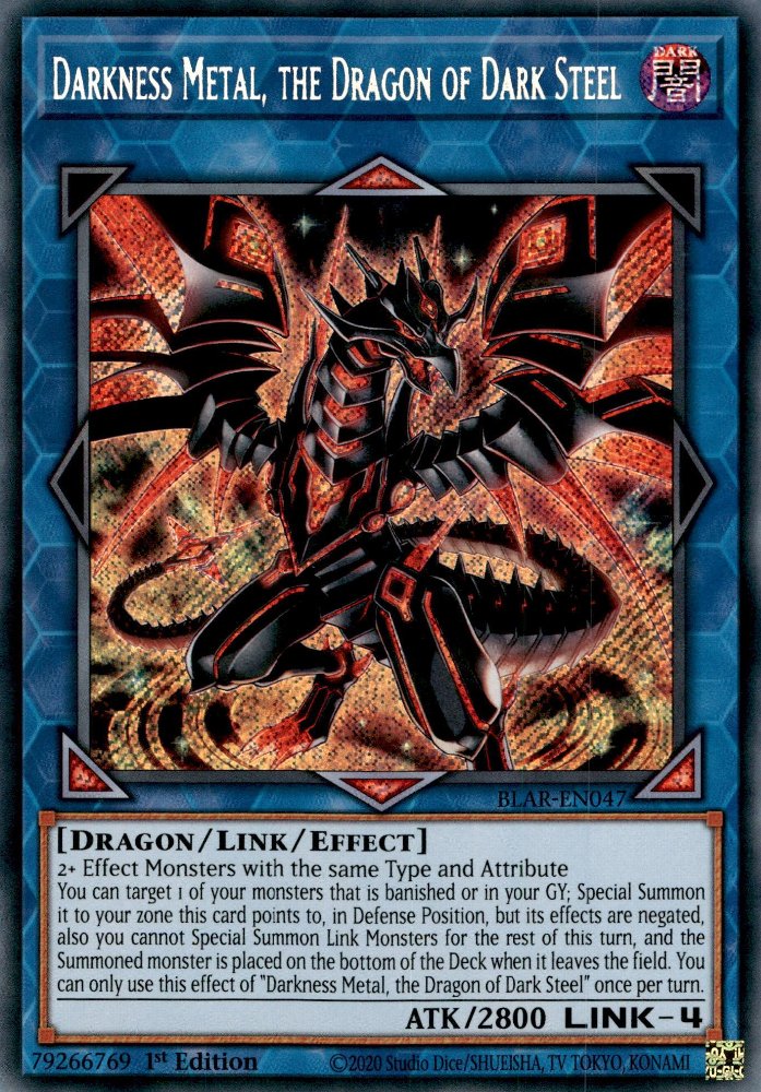 BLAR-EN047 Darkness Metal, the Dragon of Dark Steel Secret Rare