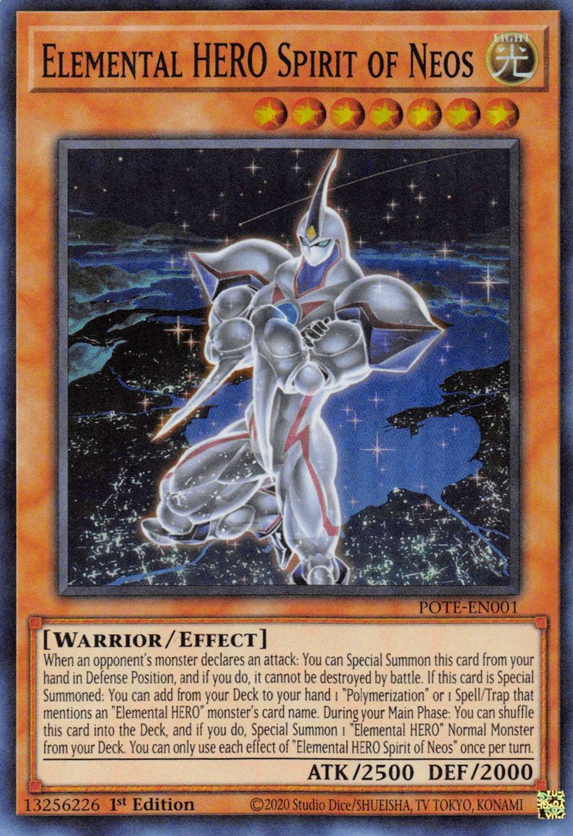 POTE-EN001 Elemental HERO Spirit of Neos Super Rare