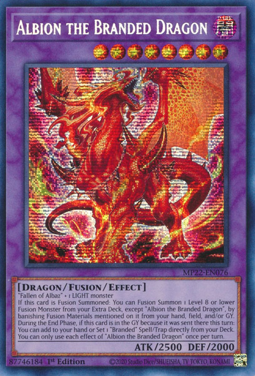 MP22-EN076 Albion the Branded Dragon Prismatic Secret Rare