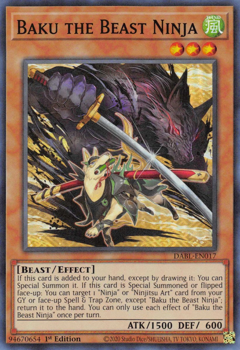 DABL-EN017 Baku the Beast Ninja Super Rare