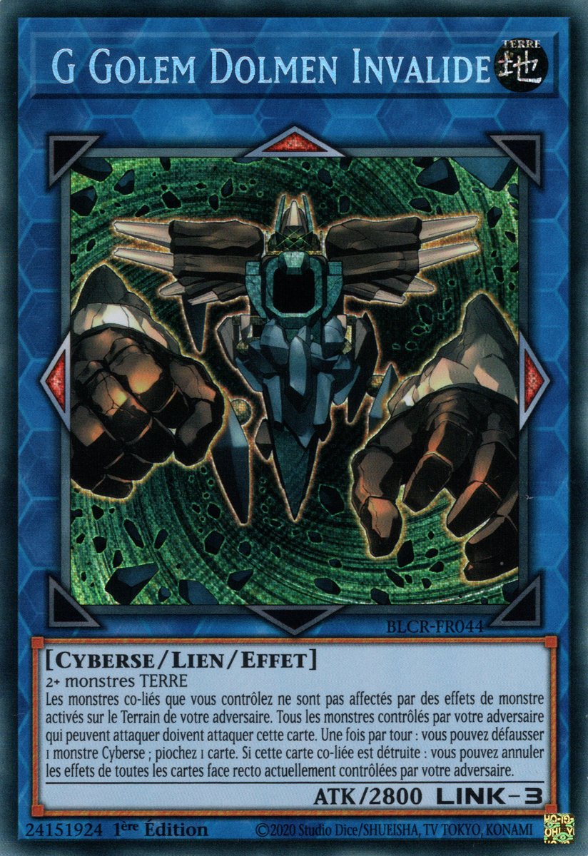 BLCR-FR044 G Golem Dolmen Invalide Secret Rare