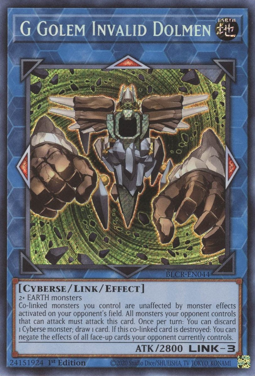 BLCR-EN044 G Golem Invalid Dolmen Secret Rare