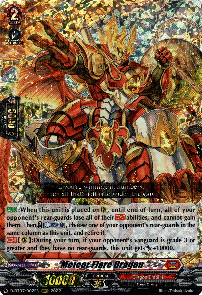 D-BT07/002EN Meteor Flare Dragon Triple Rare (RRR)