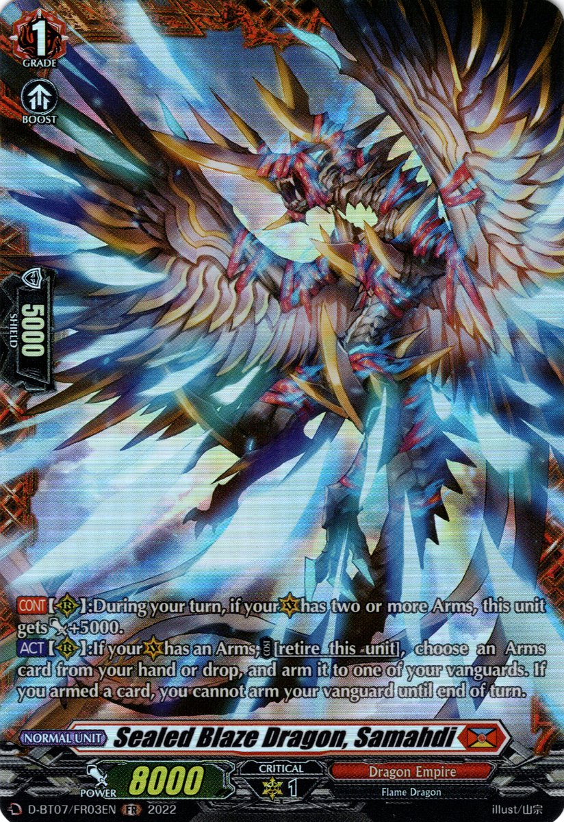 D-BT07/FR03EN Sealed Blaze Dragon, Samahdi Frame Rare (FR)