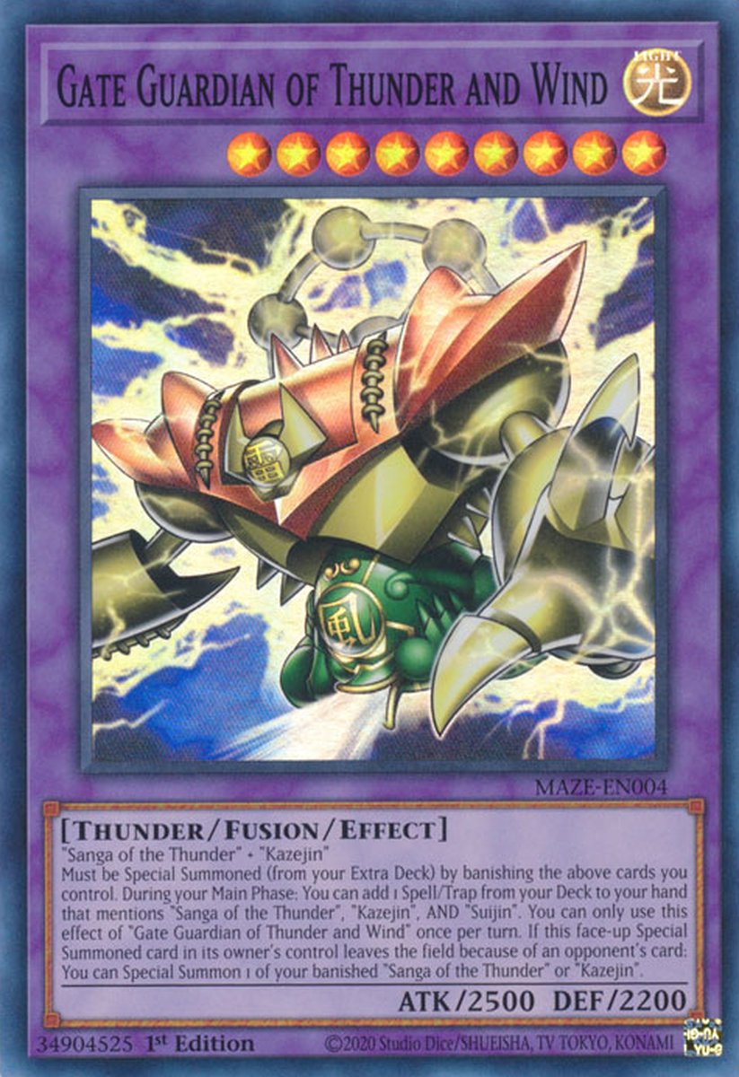 MAZE-EN004 Gate Guardian of Thunder and Wind Super Rare