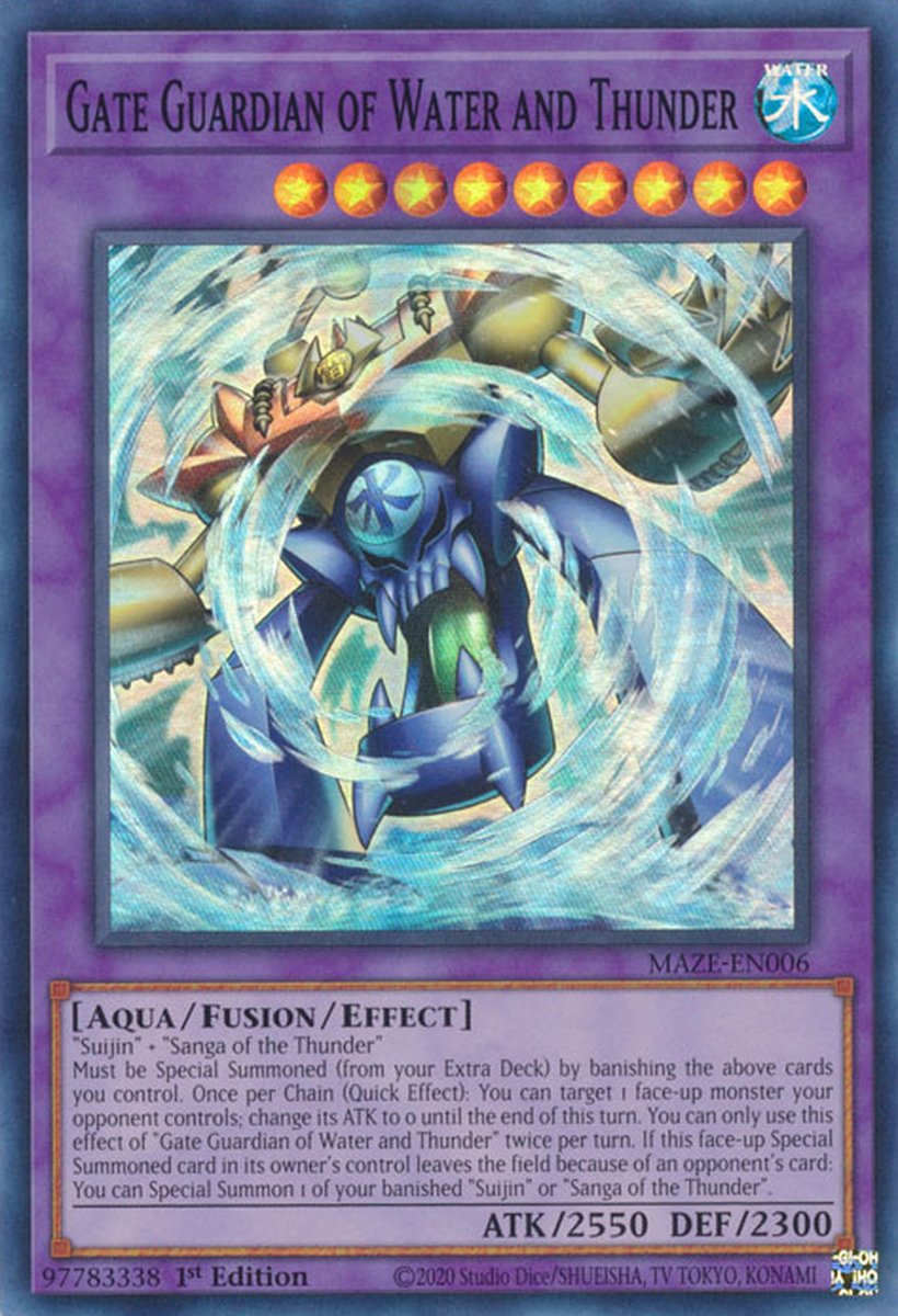 MAZE-EN006 Gate Guardian of Water and Thunder Super Rare