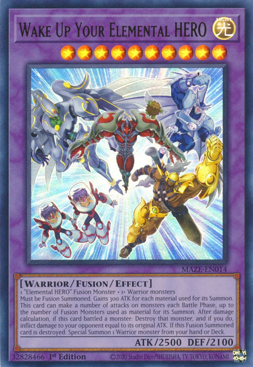 MAZE-EN014 Wake Up Your Elemental HERO Ultra Rare