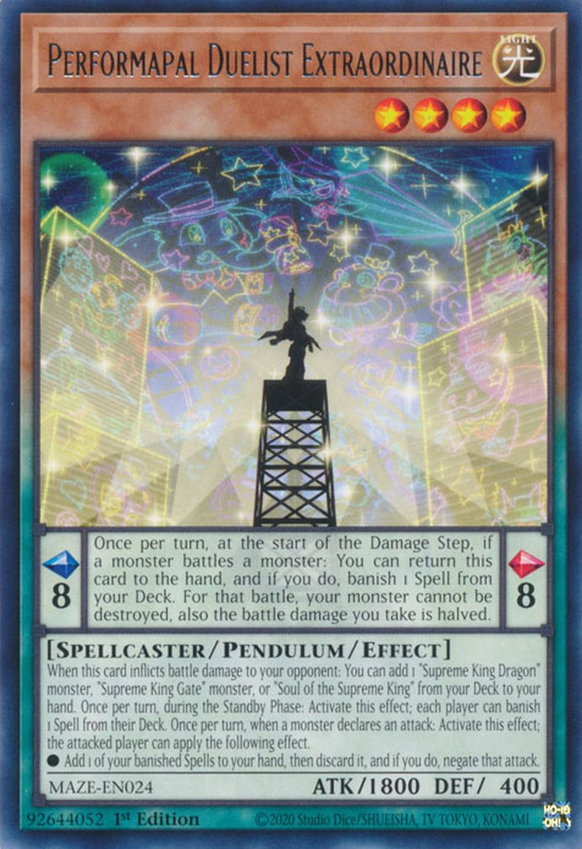 MAZE-EN024 Performapal Duelist Extraordinaire Rare