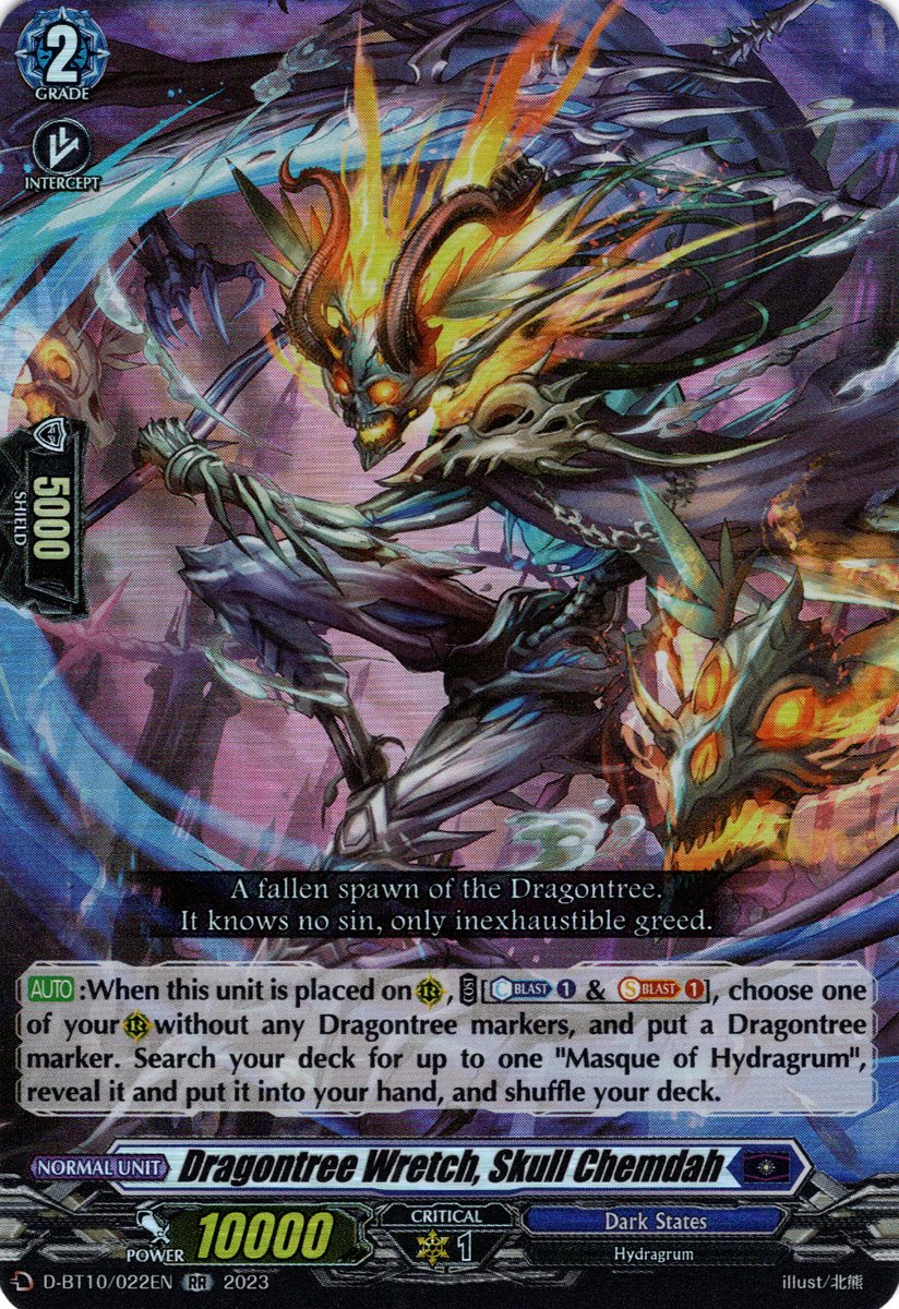 D-BT10/022EN Dragontree Wretch, Skull Chemdah Double Rare (RR)