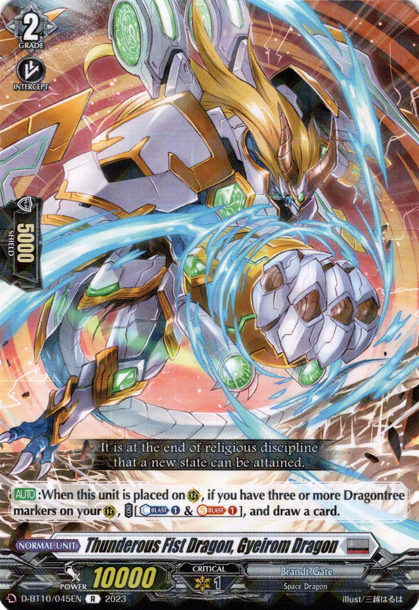 D-BT10/045EN Thunderous Fist Dragon, Gyeirom Dragon Rare (R)