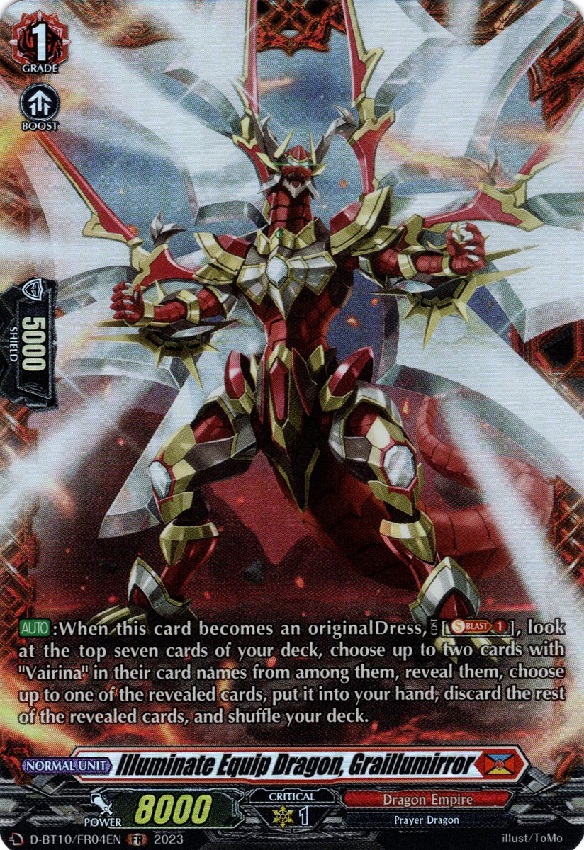 D-BT10/FR04EN Illuminate Equip Dragon, Graillumirror Frame Rare (FR)