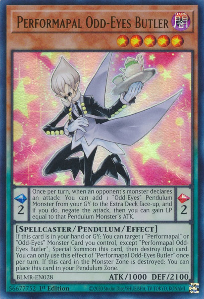 BLMR-EN028 Performapal Odd-Eyes Butler Ultra Rare