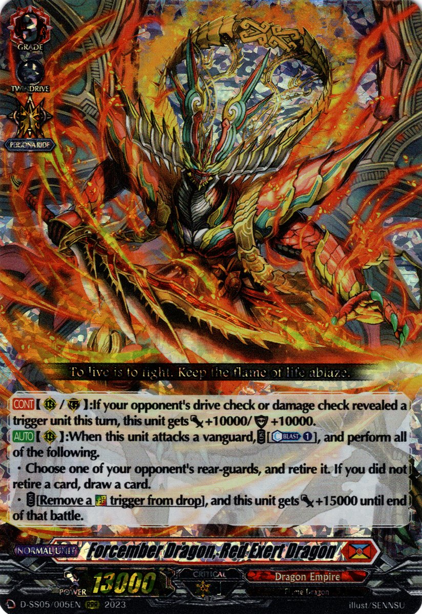 D-SS05/005EN Forcember Dragon, Red Exert Dragon Triple Rare (RRR)