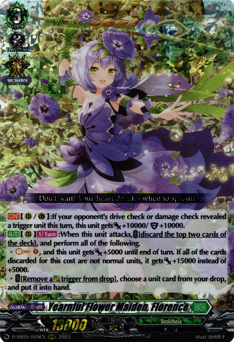 D-SS05/009EN Yearnful Flower Maiden, Florence Triple Rare (RRR)