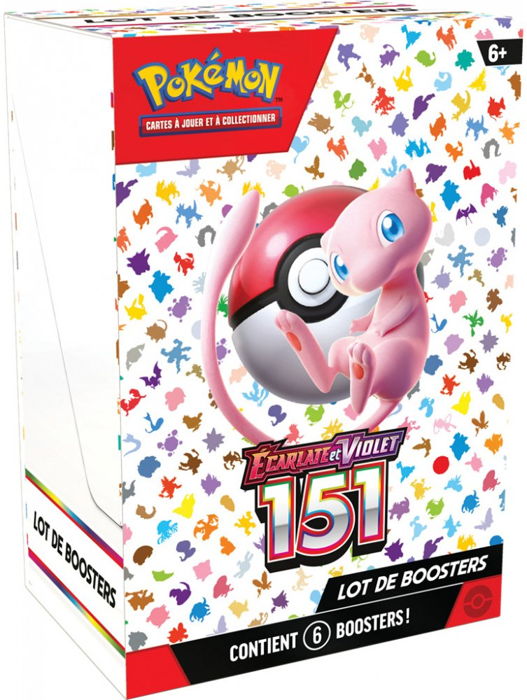 Lot de 6 Boosters Pokémon Ecarlate et Violet 151 EV3.5