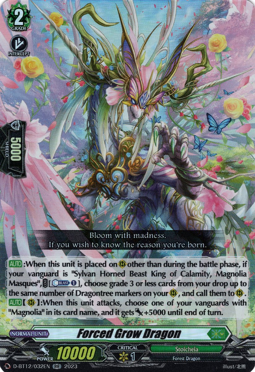 D-BT12/032EN Forced Grow Dragon Double Rare (RR)