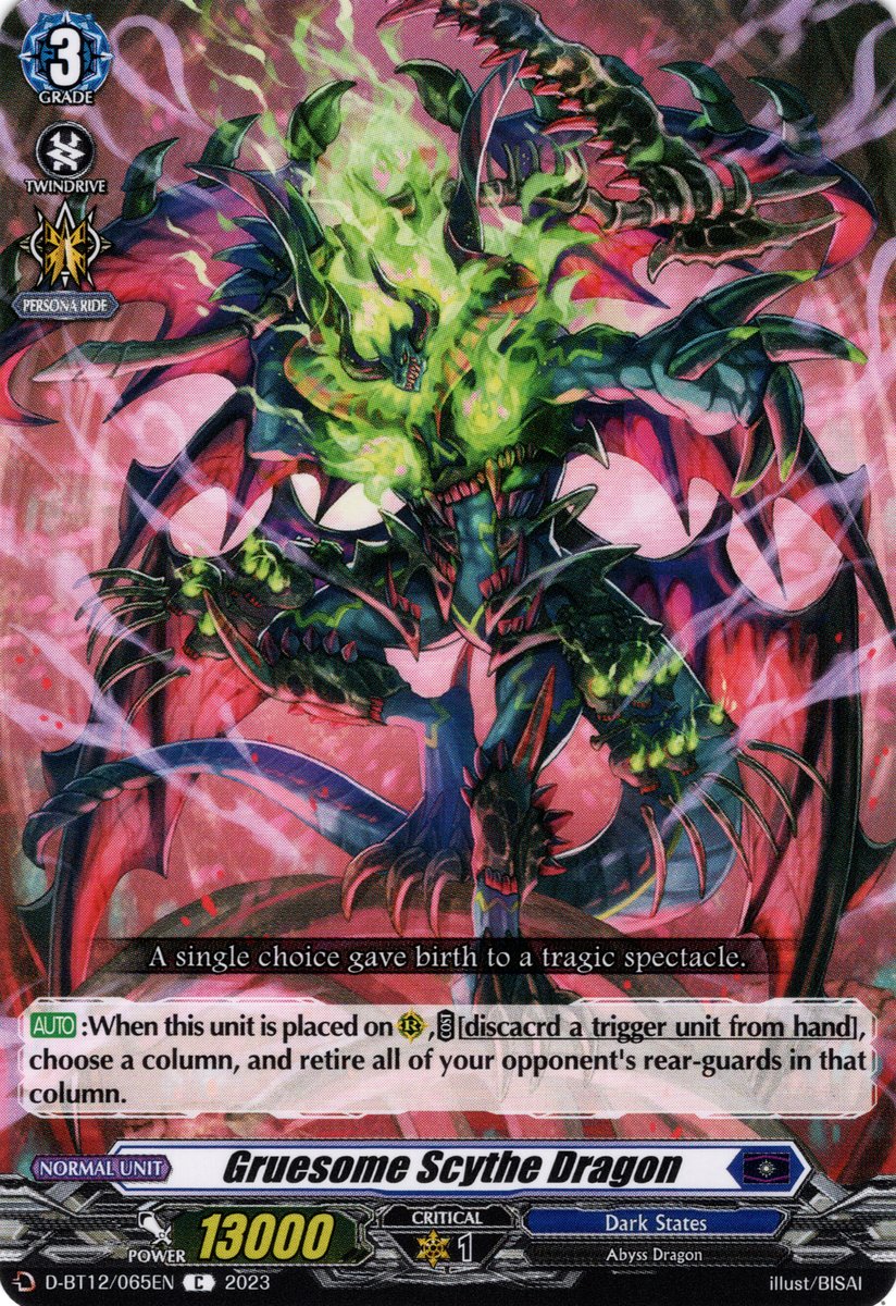 D-BT12/065EN Gruesome Scythe Dragon Common (C)