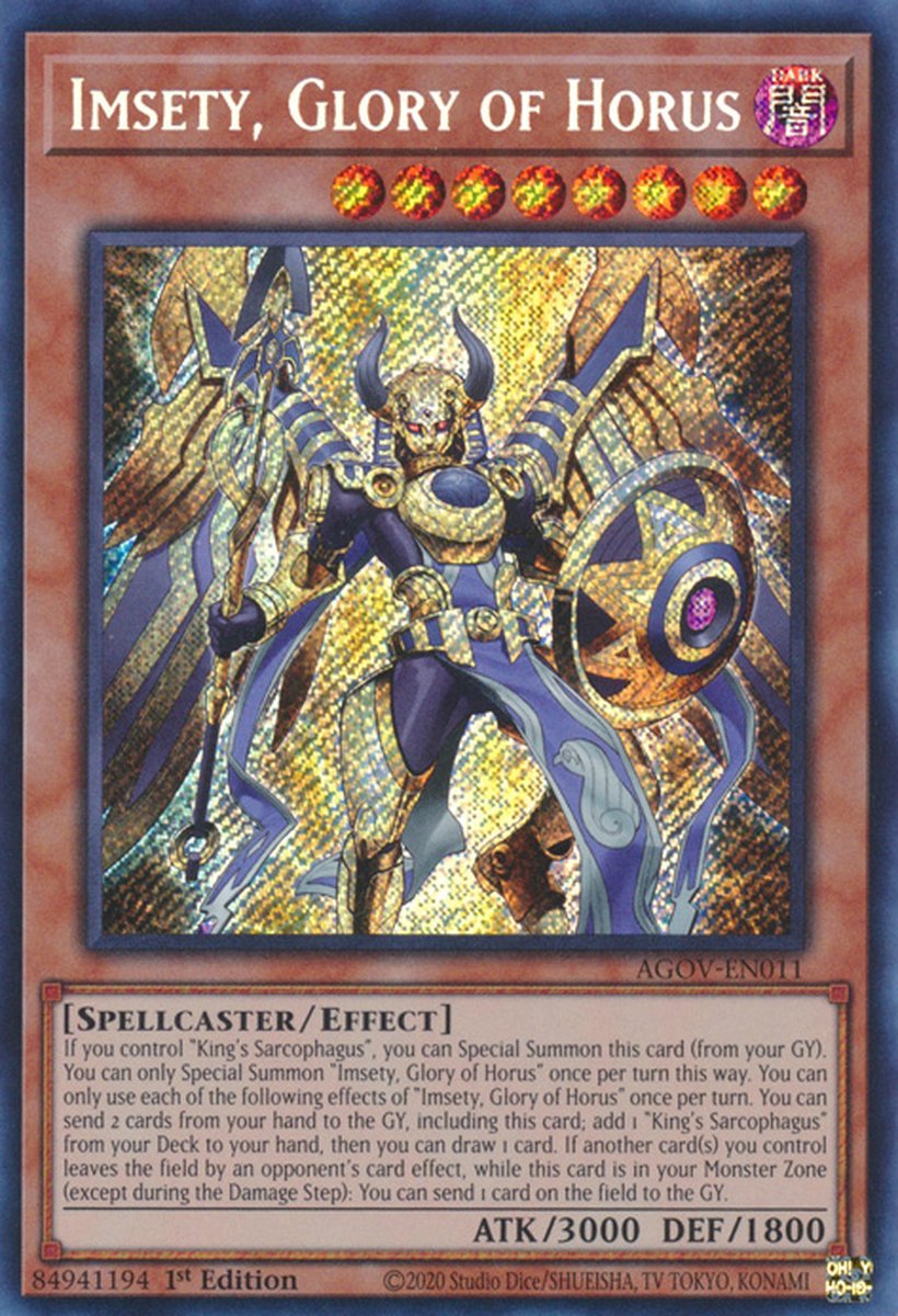 AGOV-EN011 Imsety, Glory of Horus Secret Rare