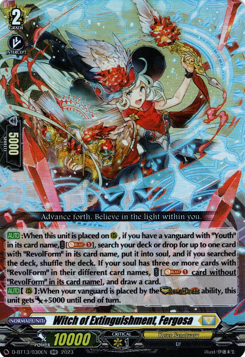 D-BT13/030EN Witch of Extinguishment, Fergosa Double Rare (RR)