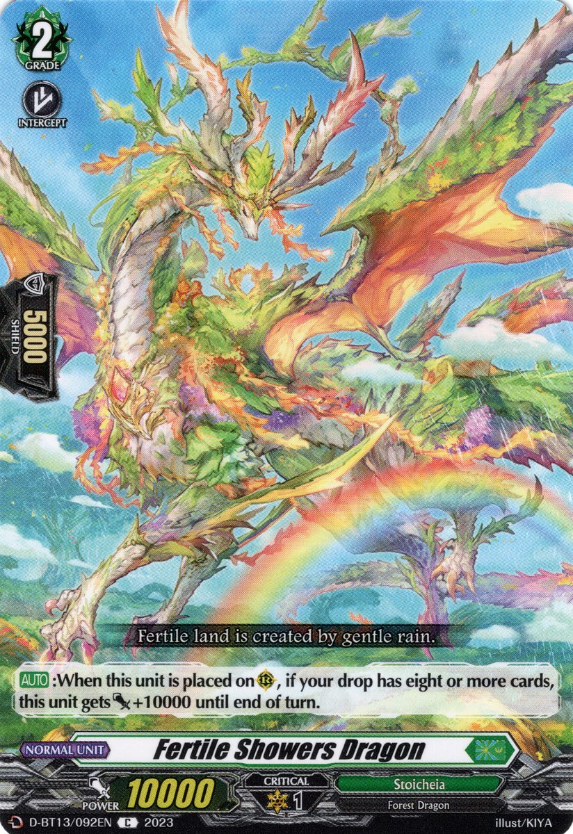 D-BT13/092EN Fertile Showers Dragon Common (C)