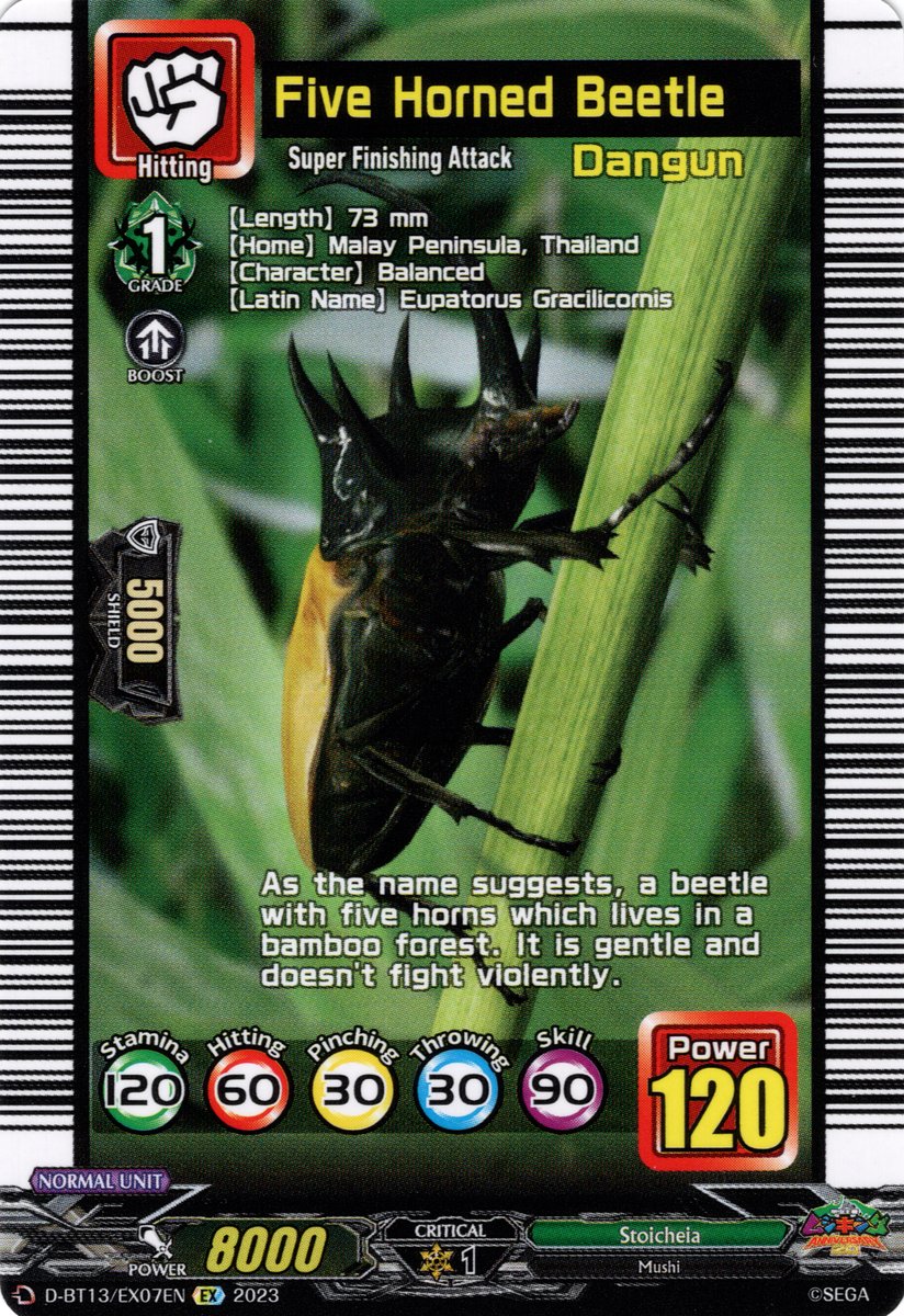 D-BT13/EX07EN Five Horned Beetle Edition Exclusive (EX)