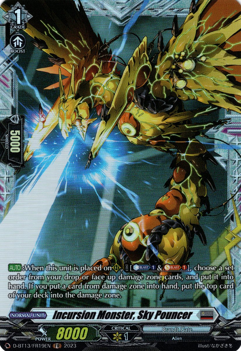 D-BT13/FR19EN Incursion Monster, Sky Pouncer Frame Rare (FR)