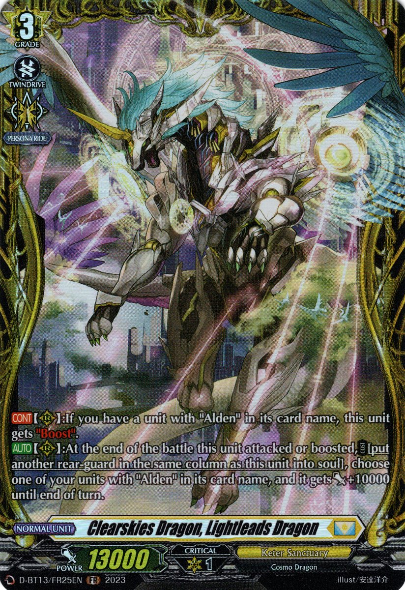 D-BT13/FR25EN Clearskies Dragon, Lightleads Dragon Frame Rare (FR)