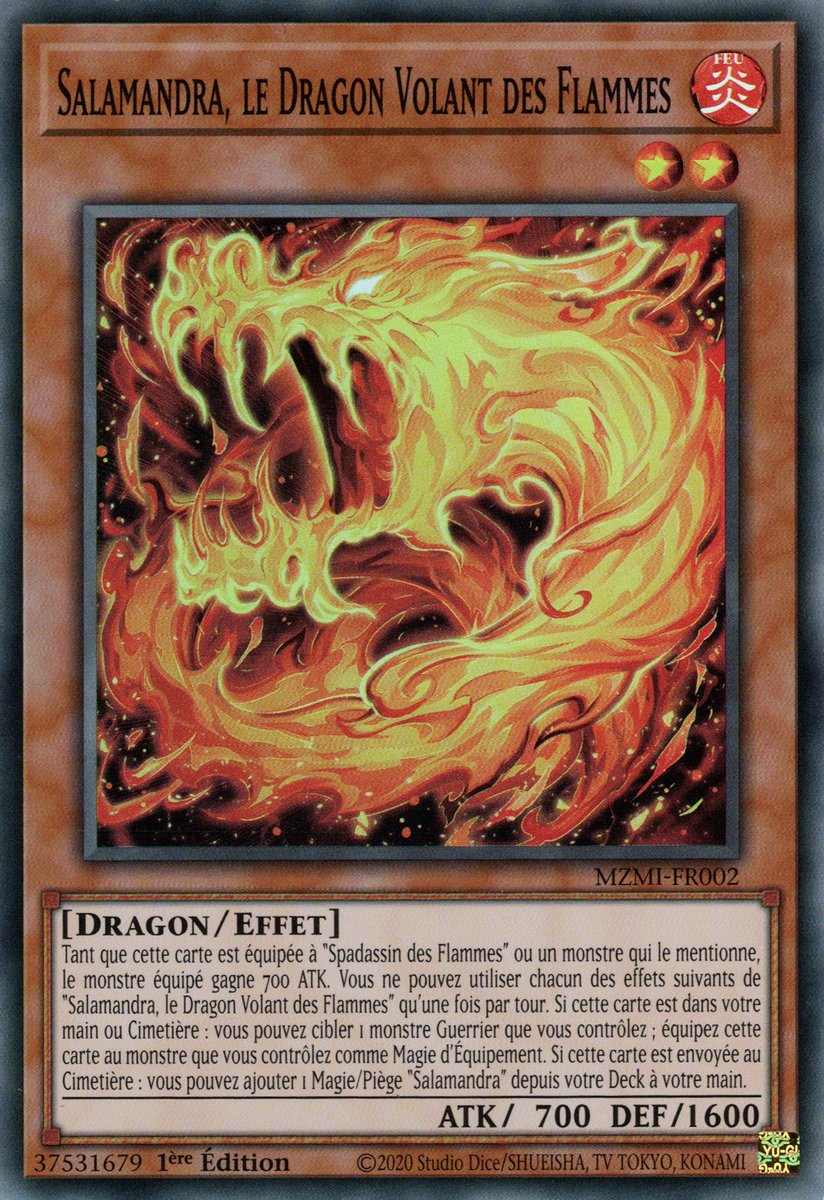 MZMI-FR002 Salamandra, le Dragon Volant des Flammes Super Rare