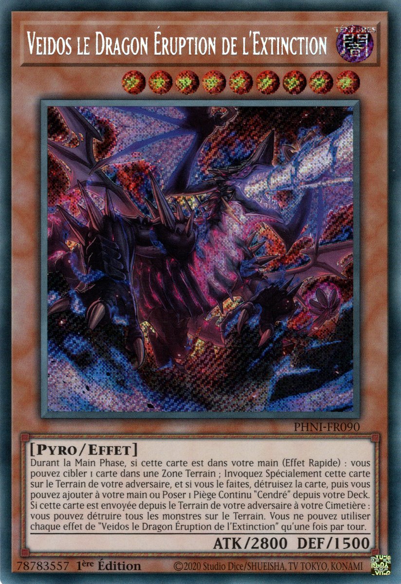 PHNI-FR090 Veidos le Dragon Éruption de l'Extinction Secret Rare