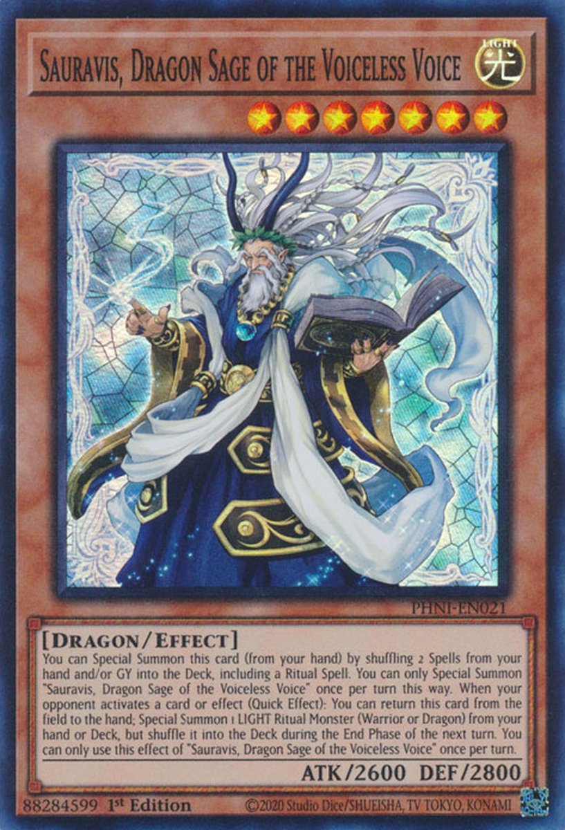 PHNI-EN021 Sauravis, Dragon Sage of the Voiceless Voice Super Rare