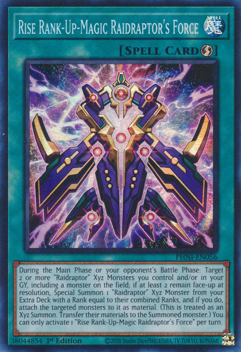 PHNI-EN056 Rise Rank-Up-Magic Raidraptor's Force Super Rare