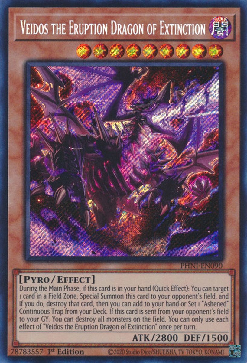 PHNI-EN090 Veidos the Eruption Dragon of Extinction Secret Rare