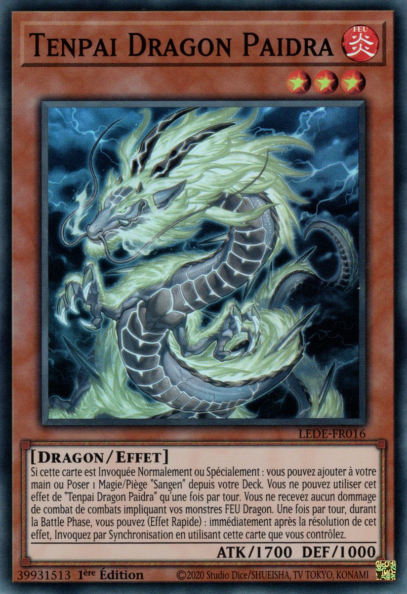 LEDE-FR016 Tenpai Dragon Paidra Super Rare