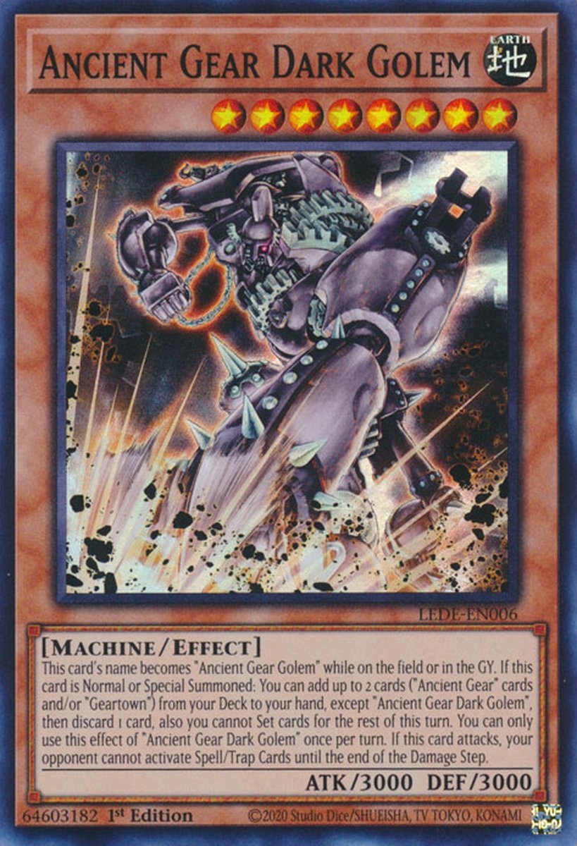 LEDE-EN006 Ancient Gear Dark Golem Super Rare