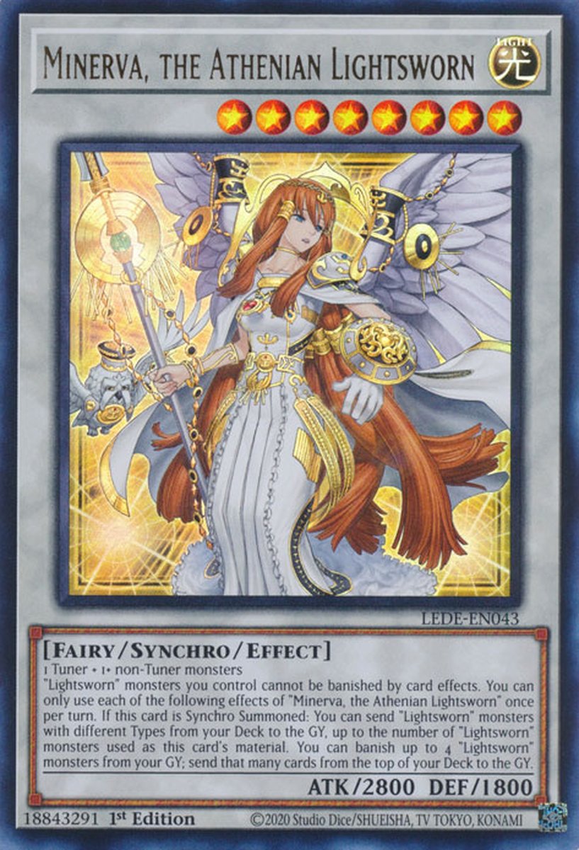 LEDE-EN043 Minerva, the Athenian Lightsworn Ultra Rare