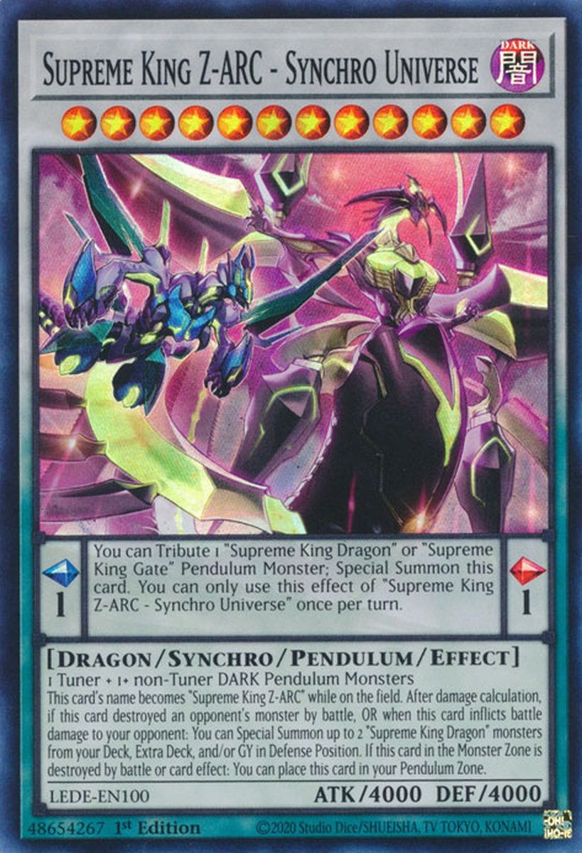 LEDE-EN100 Supreme King Z-ARC - Synchro Universe Super Rare