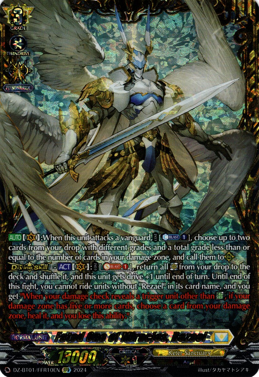 DZ-BT01/FFR10EN Fated One of Miracles, Rezael Double Frame Rare (FFR)