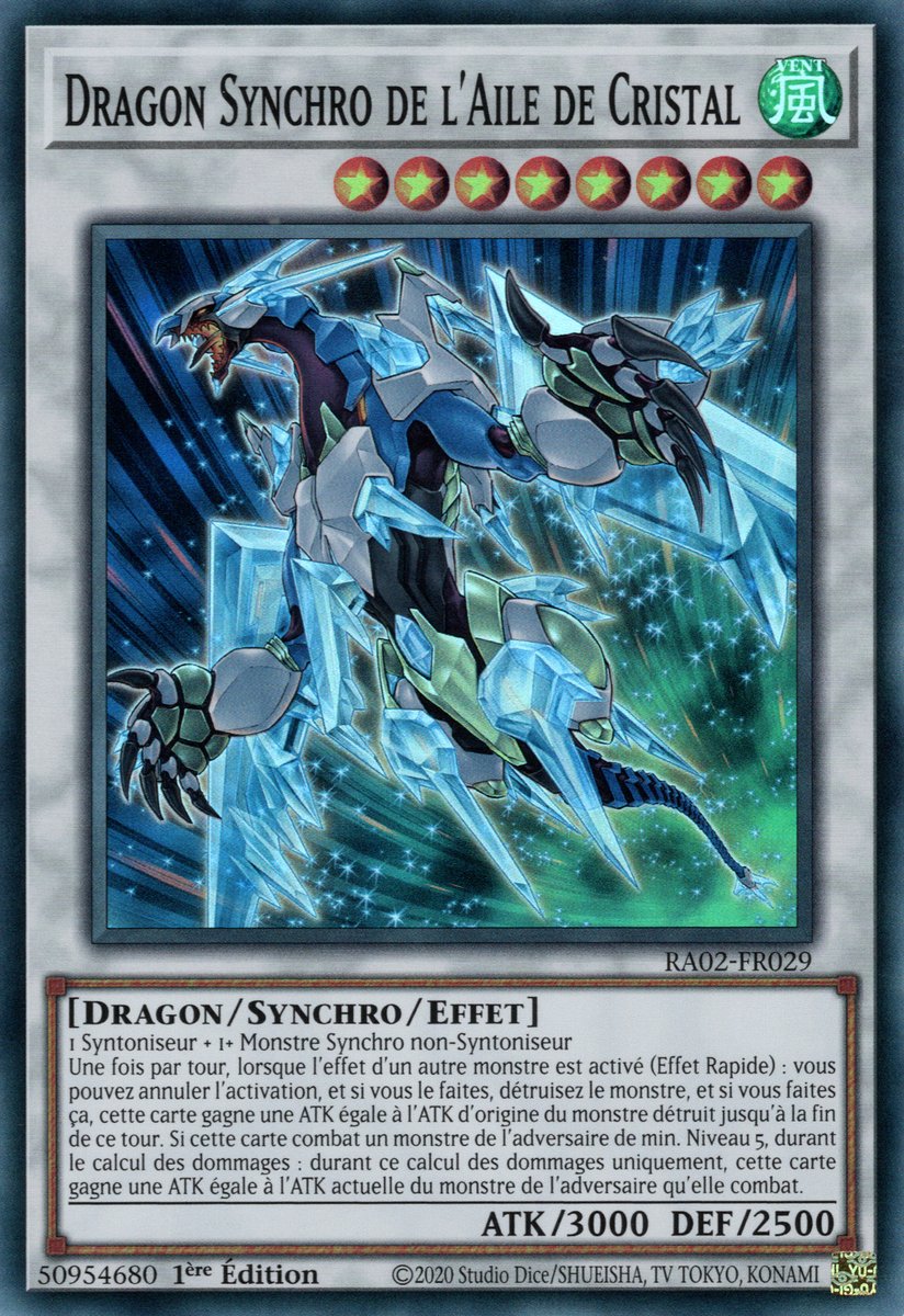 RA02-FR029 Dragon Synchro de l'Aile de Cristal Super Rare