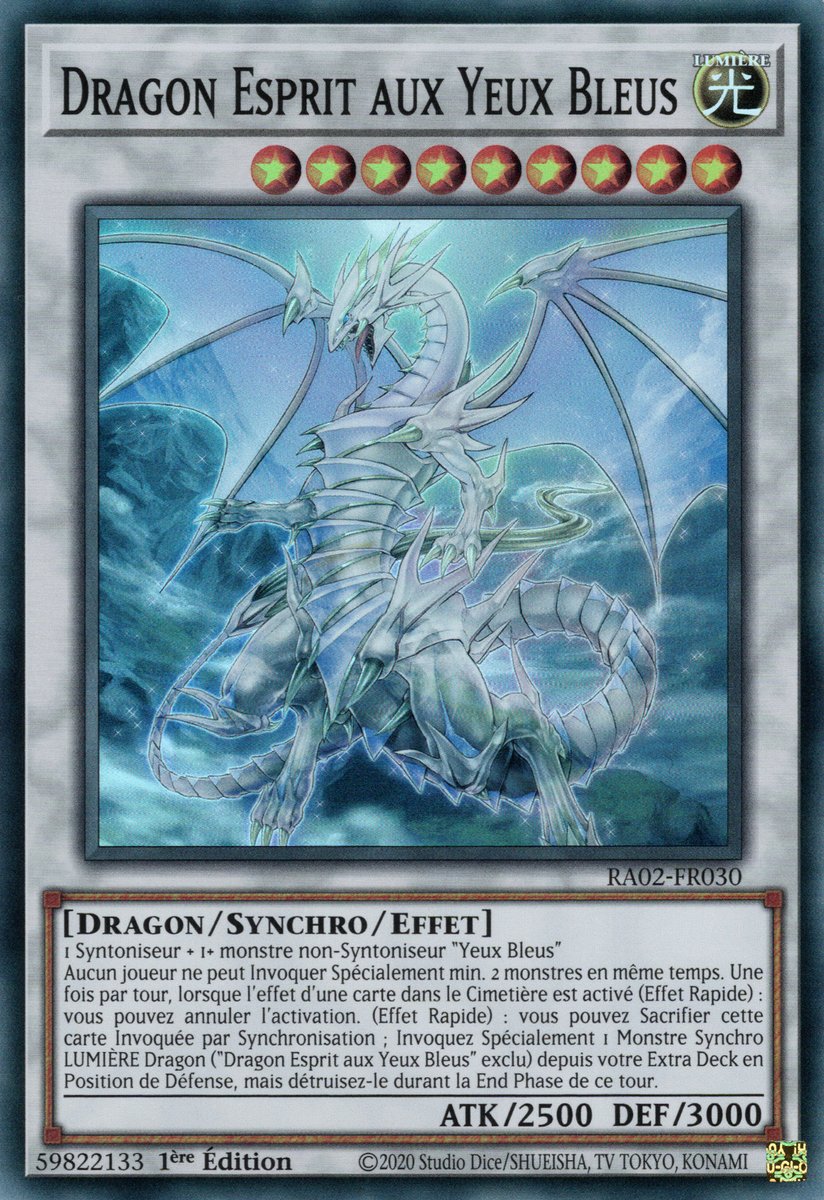 RA02-FR030 Dragon Esprit aux Yeux Bleus Super Rare