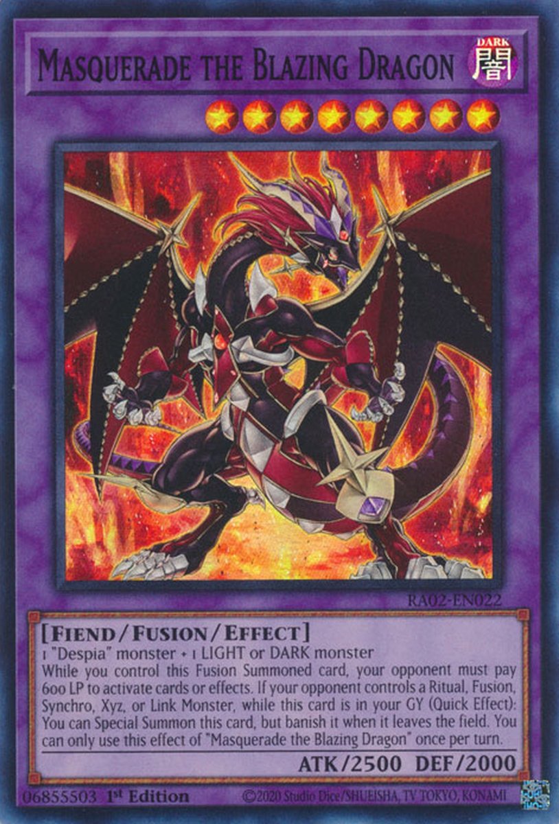 RA02-EN022 Masquerade the Blazing Dragon Super Rare