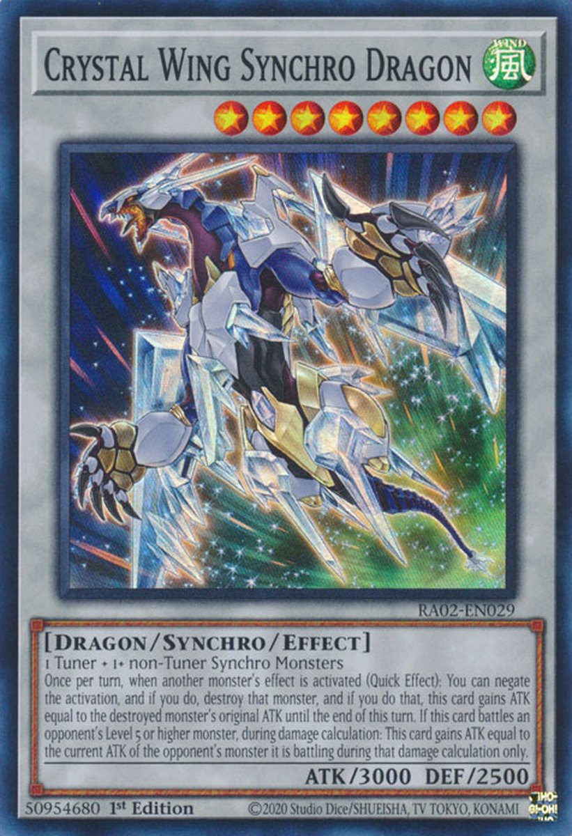 RA02-EN029 Crystal Wing Synchro Dragon Super Rare