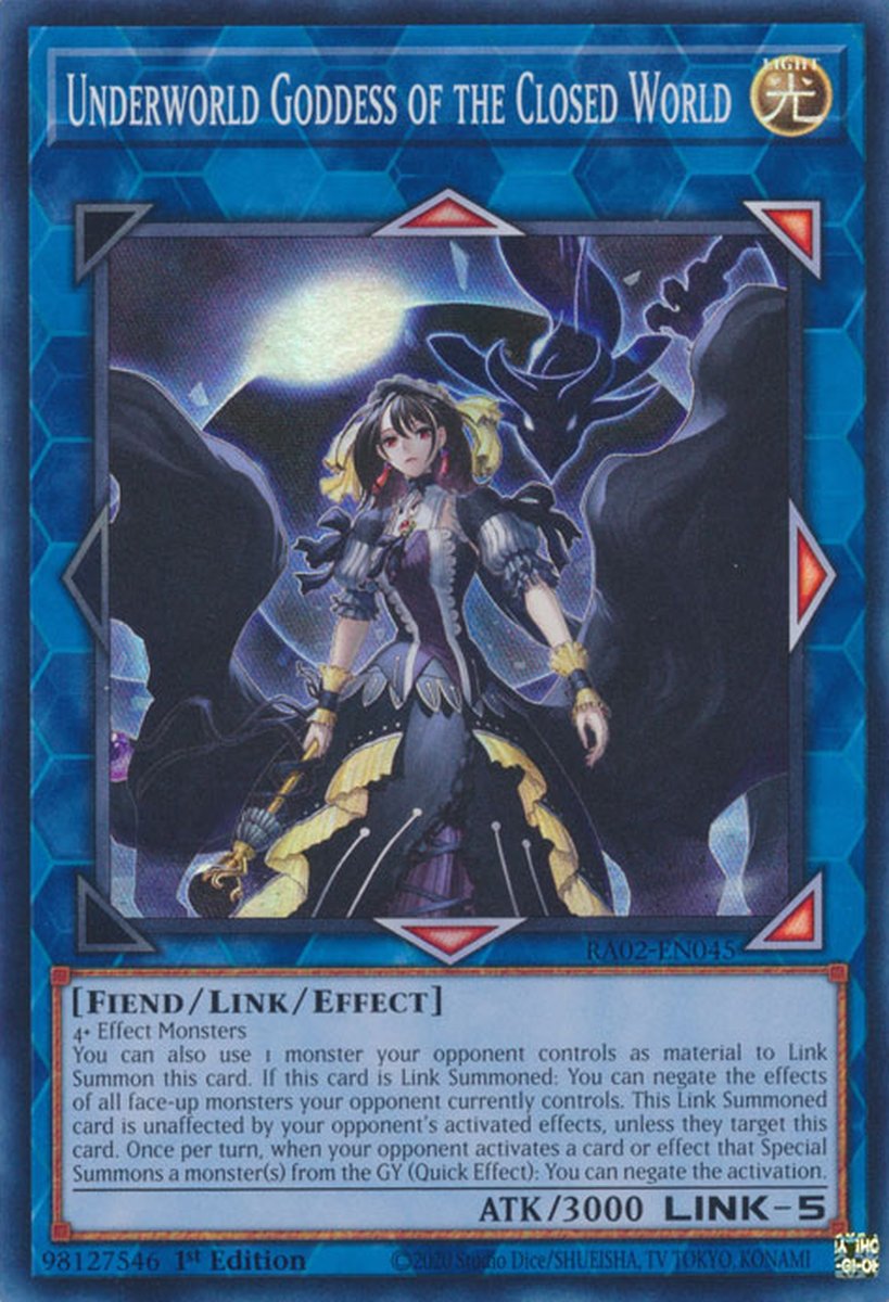 RA02-EN045 Underworld Goddess of the Closed World Super Rare