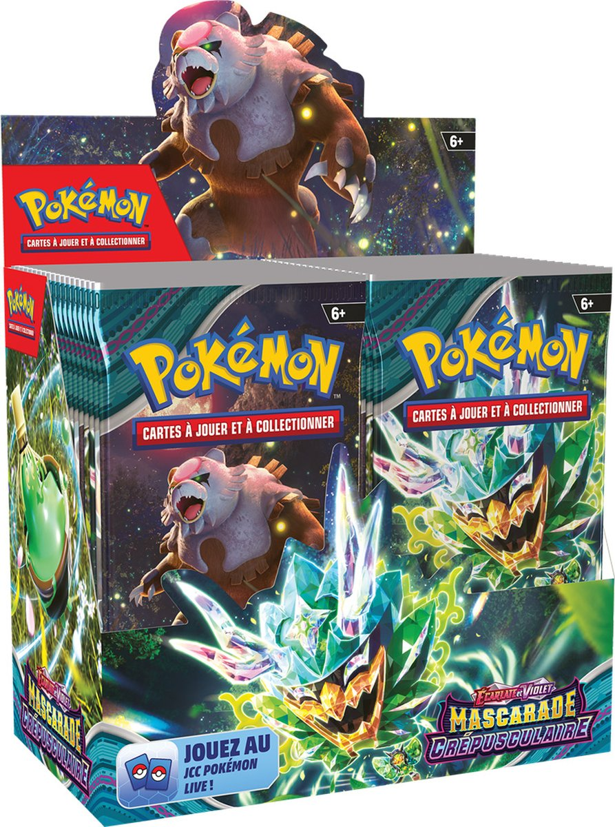 Boite de 36 Boosters Pokémon Écarlate et Violet 6 EV06 Mascarade Crépusculaire