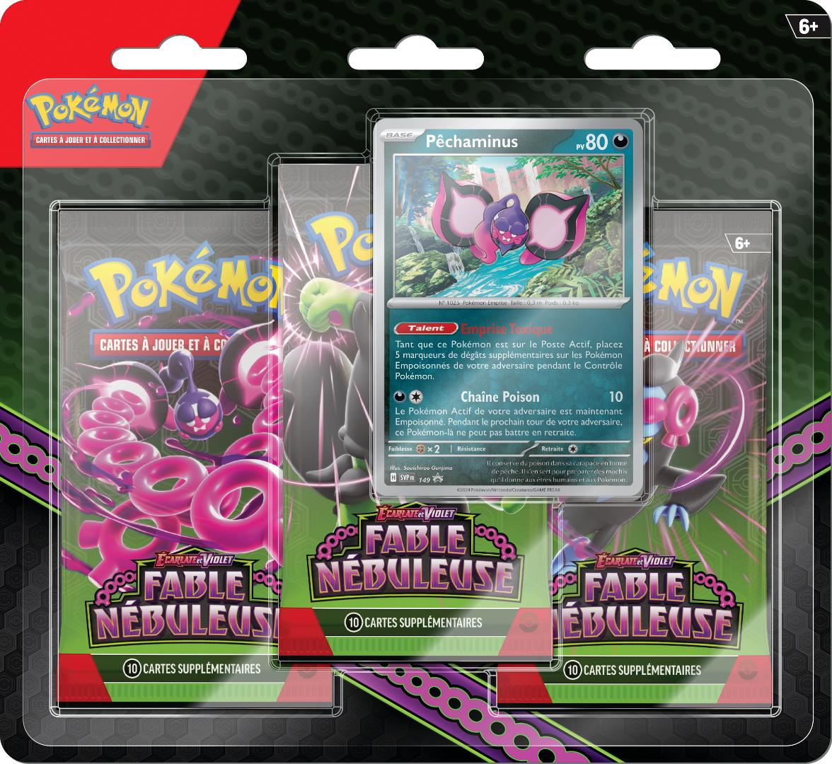 Pack 3 Boosters Pokémon Écarlate et Violet 6.5 - Fable Nébuleuse