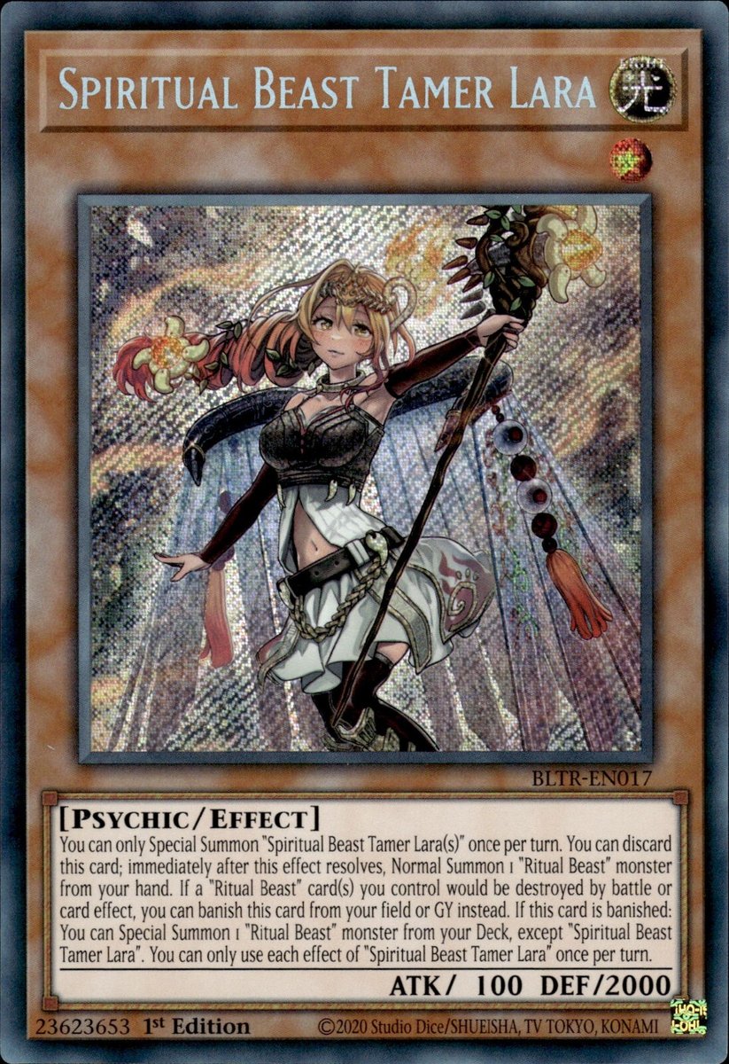 BLTR-EN017 Spiritual Beast Tamer Lara Secret Rare