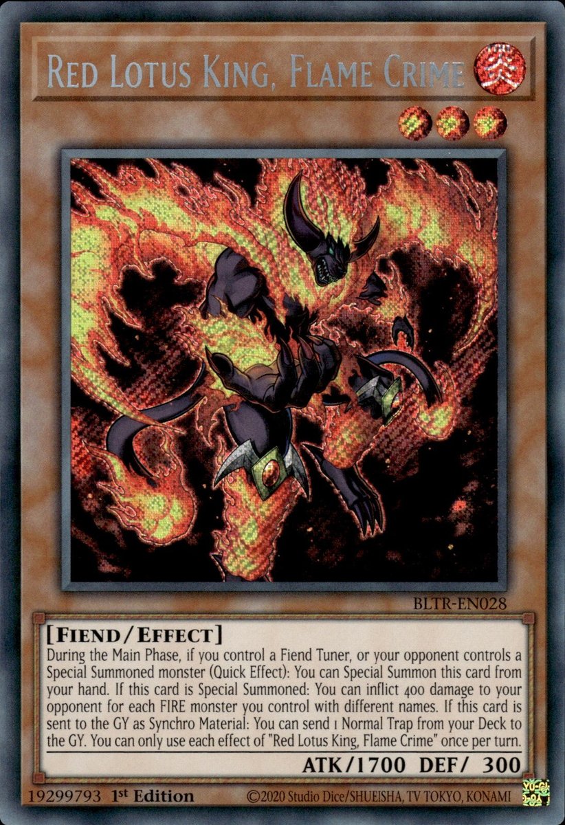 BLTR-EN028 Red Lotus King, Flame Crime Secret Rare